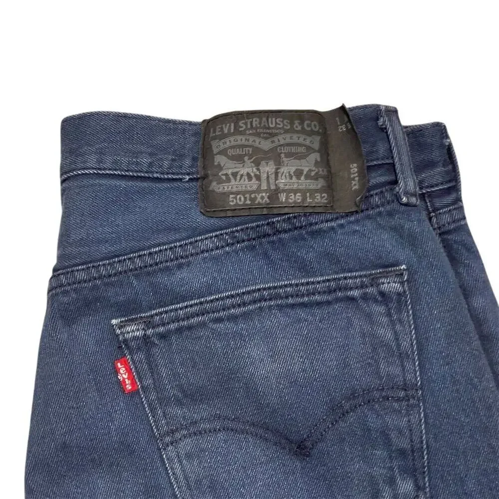 Levi’s Vintage Levi's 501XX Men's Jeans W36 L32 Dark Blue Button Fly Straight